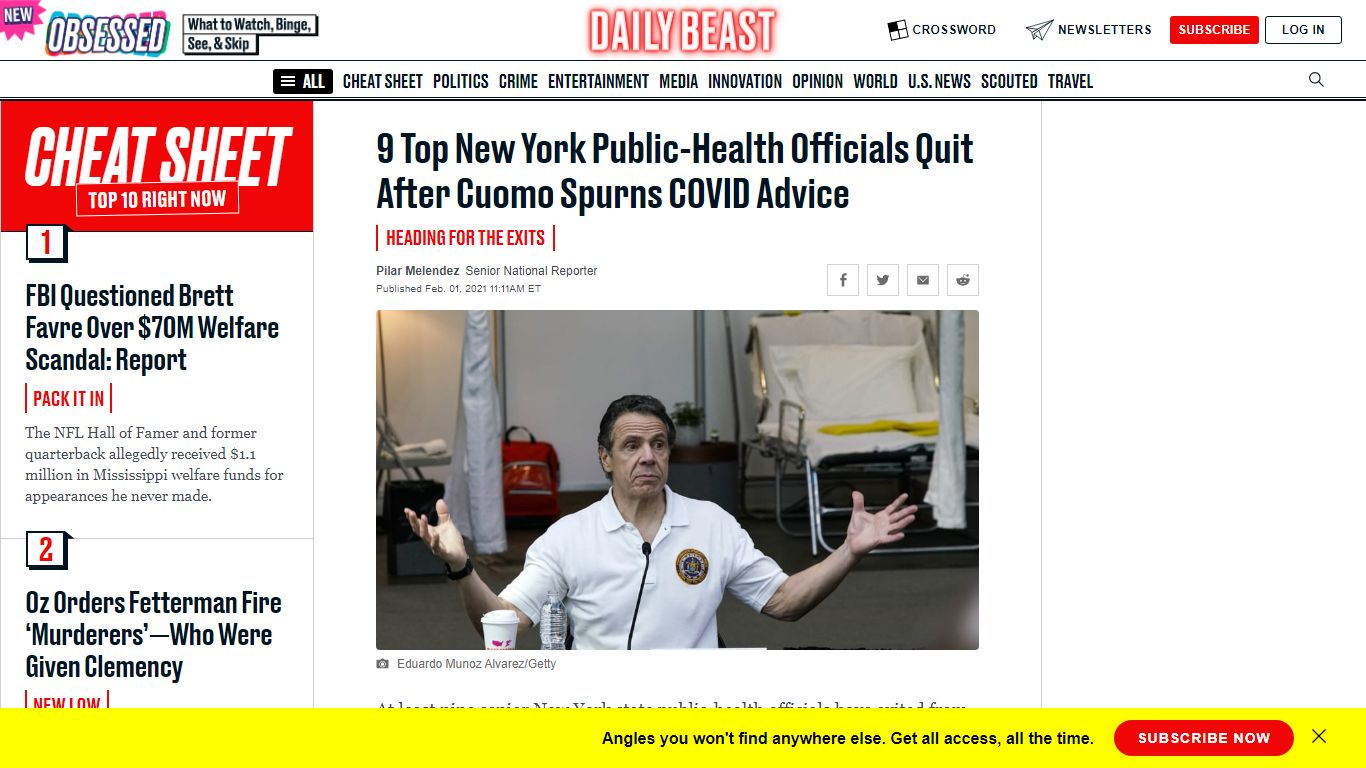 Nine Top New York Public-Health Officials Quit as Gov. Andrew Cuomo ...