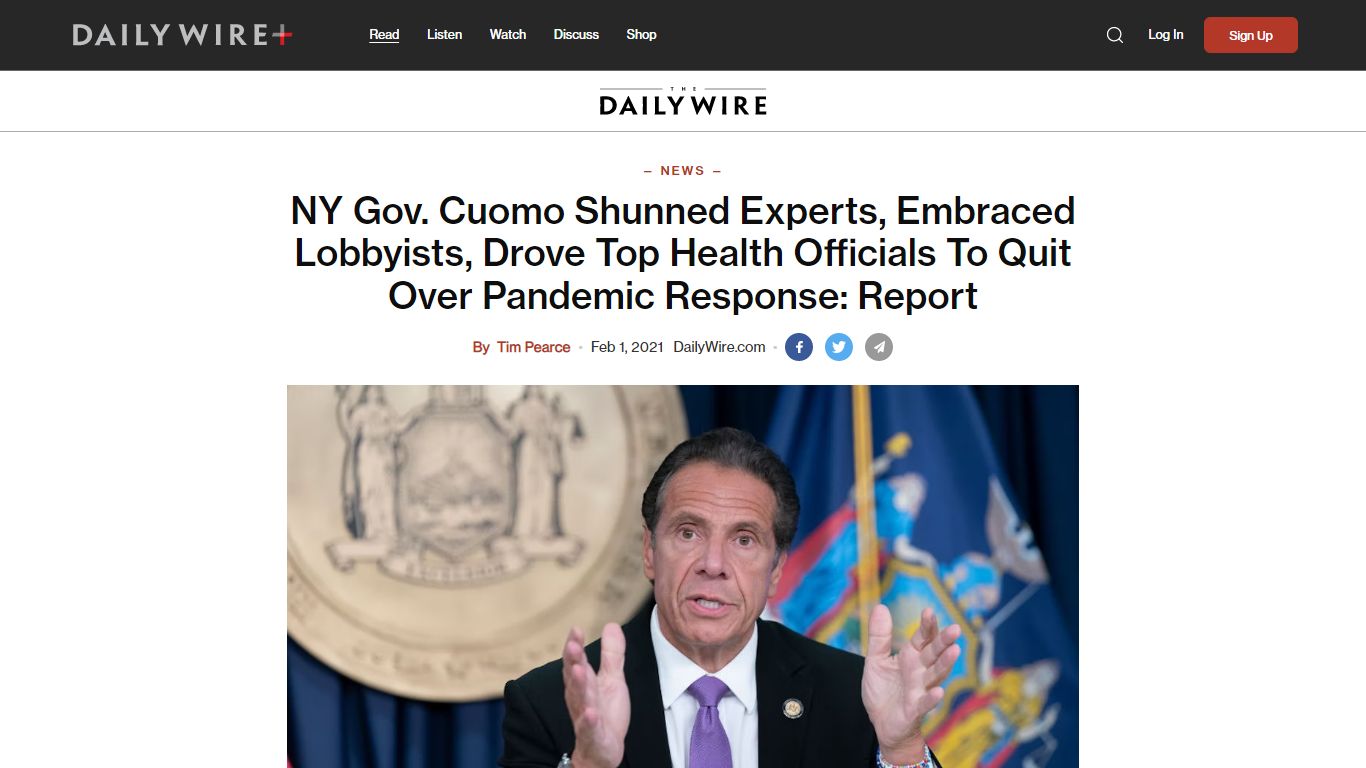 NY Gov. Cuomo Shunned Experts, Embraced Lobbyists, Drove Top Health ...